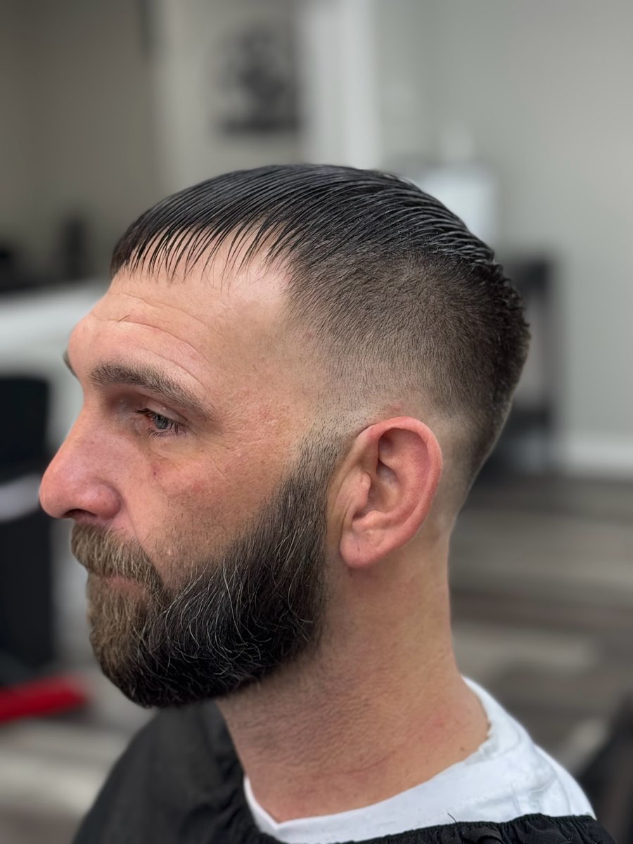 Comb Back and Low Fade